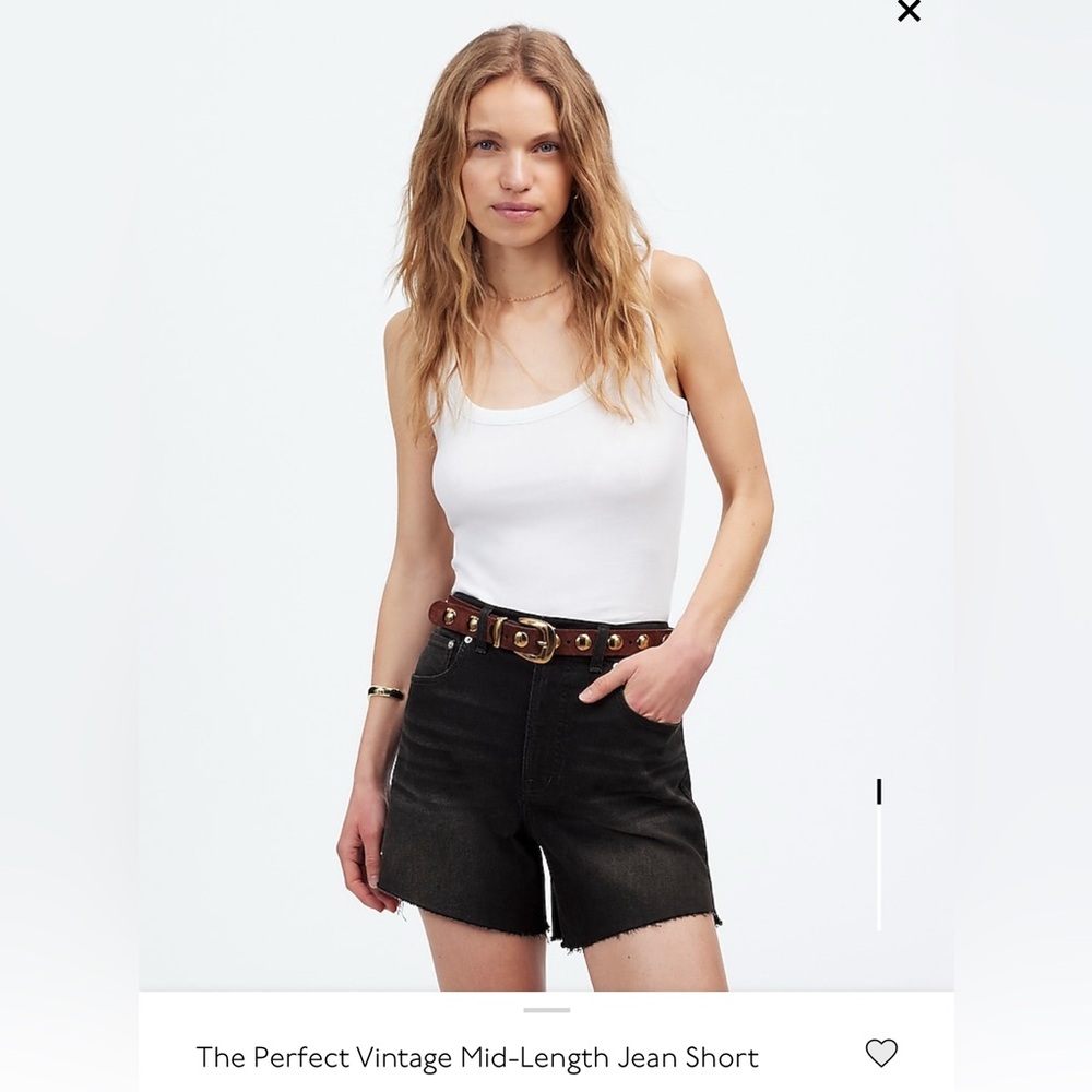 Madewell Perfect Vintage Mid Length Jean Short